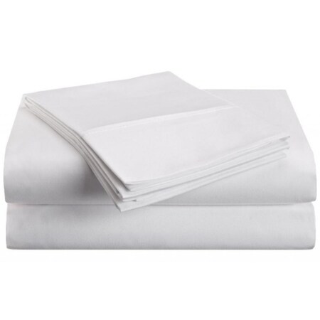 Vanessa Collection Microfiber King Sheet Set Solid White MF1500KGSH SLWH